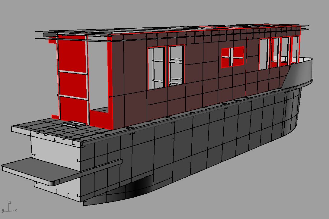 Modelado 3D de barco a partir de planos