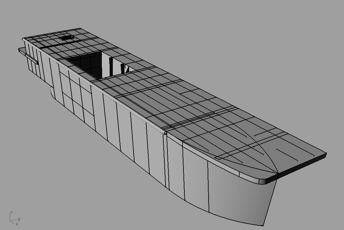 Modelado 3D de barco a partir de planos