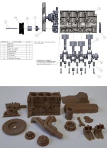 Impresión 3D de un modelo de motor Toyota | 3D printing of a Toyota engine model | 3д печать макета двигателя Тойота