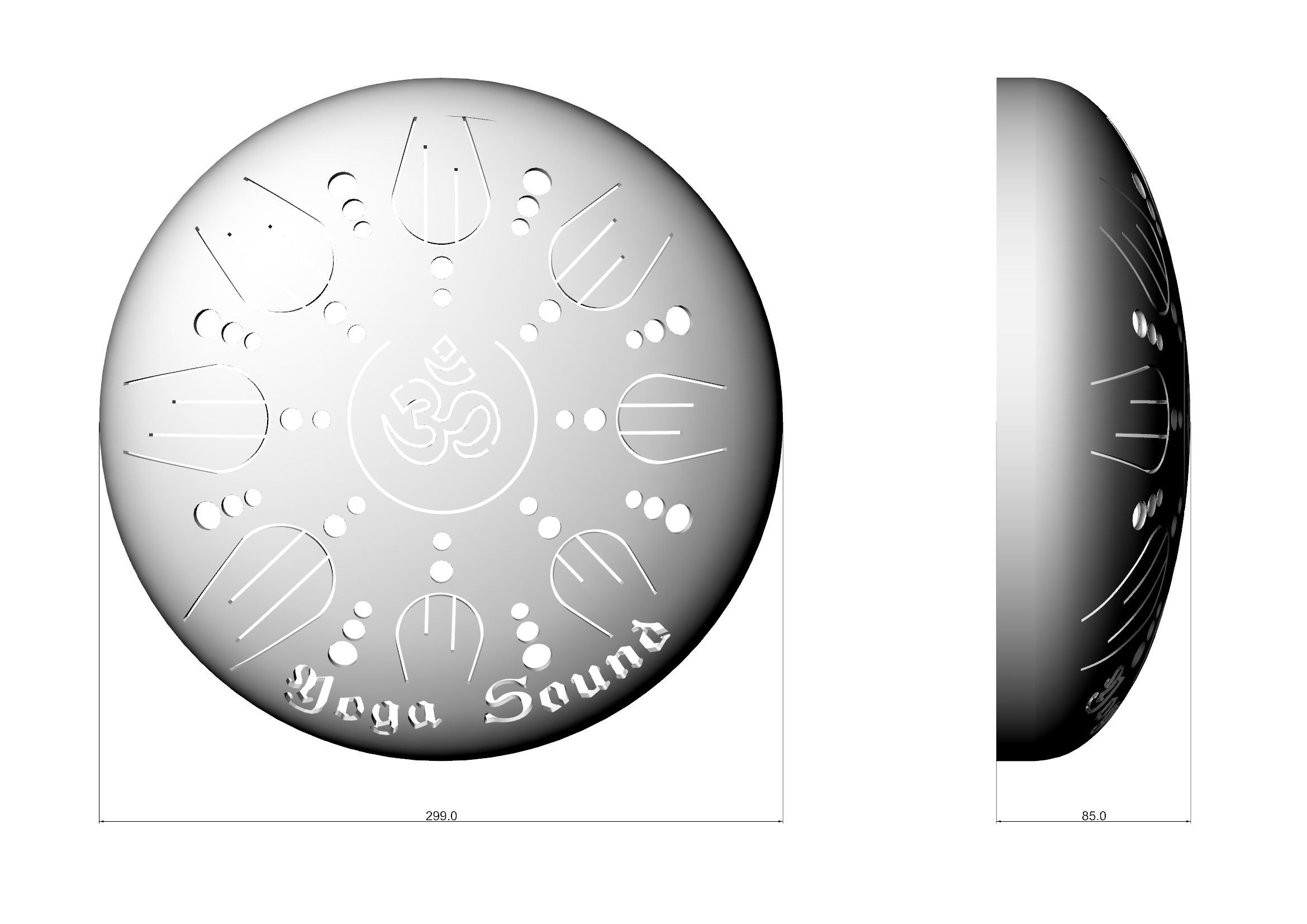 Modelado e impresión 3D de una esfera personalizada con símbolos