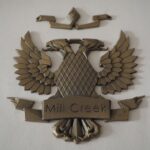 Modelado 3D, impresión 3D de un prototipo y fundición del escudo del club de campo MillCreek | 3D modeling, 3D printing of a prototype and casting of the coat of arms of the MillCreek country club | 3д моделирование, 3д печать прототипа и литье герба загородного клуба MillCreek