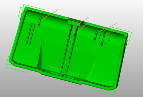 Impresión en 3D de la cubierta del baúl de la moto. Modelo 3D | 3D printing of motorbike boot cover. 3D Model