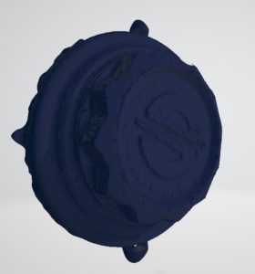 Tapacubos Suzuki impreso en 3D. Modelo 3D tras escaneado 3D | 3D printed Suzuki hubcaps. 3D model after 3D scanning
