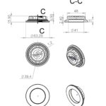 Tapacubos Suzuki impreso en 3D. Dibujo | 3D printed Suzuki hubcaps. Drawing