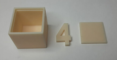 Impresión en 3D de cajas de regalo. Pieza impresa | 3D printing of gift boxes.Printed part