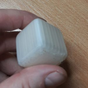Impresión 3D del cubo. Pieza impresa de plástico PET-G | Cube 3D printing. PET-G plastic printed part