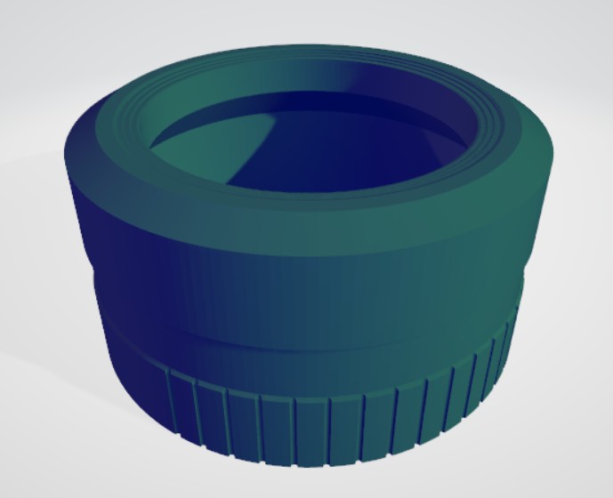 Modelado 3D de un objetivo para cámara fotográfica Modelado 3D de un objetivo para cámara fotográfica