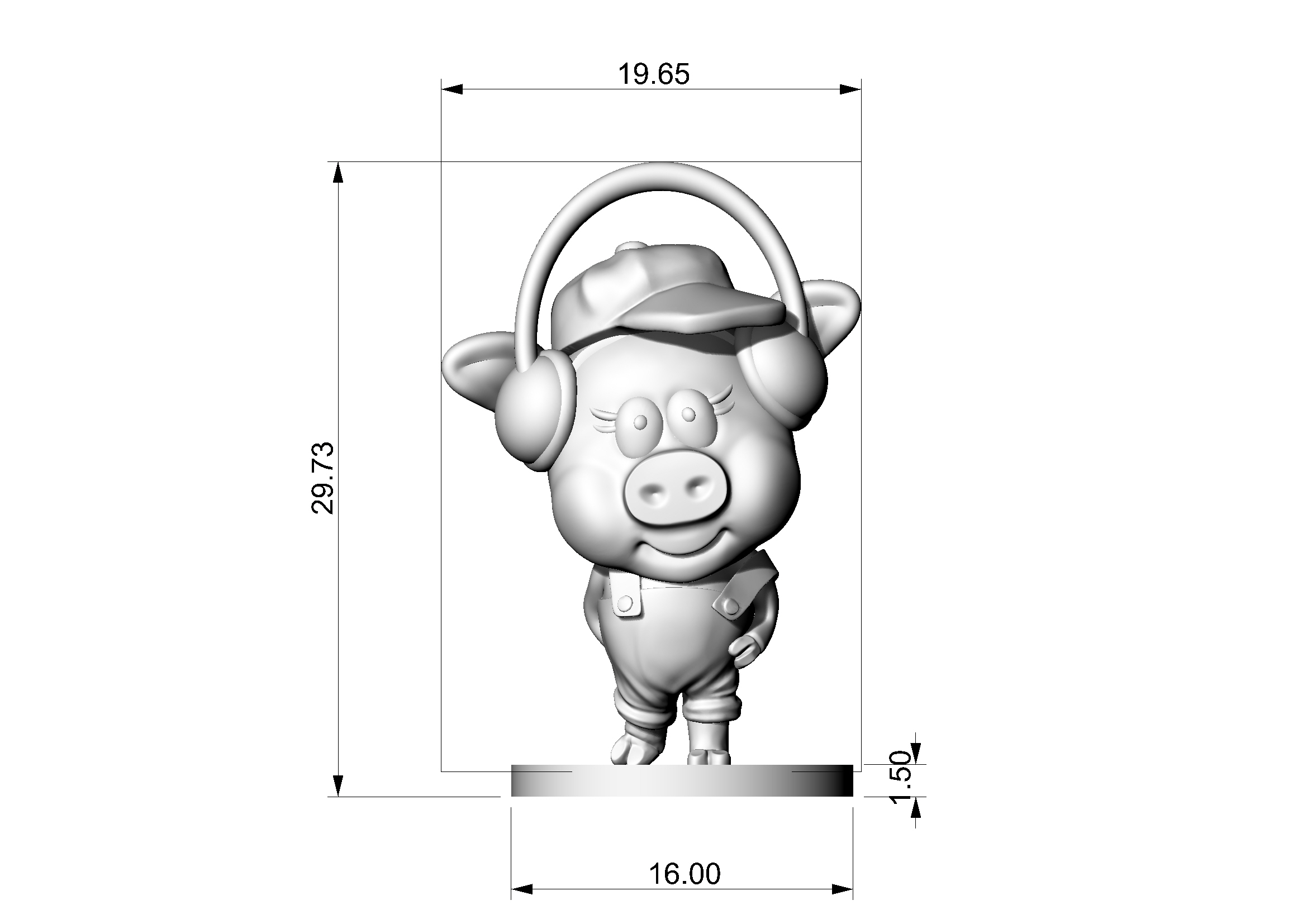Diseño e impresión 3D de un cerdito