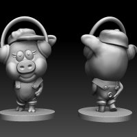 Diseño e impresión 3D de un cerdito Diseño e impresión 3D de un cerdito