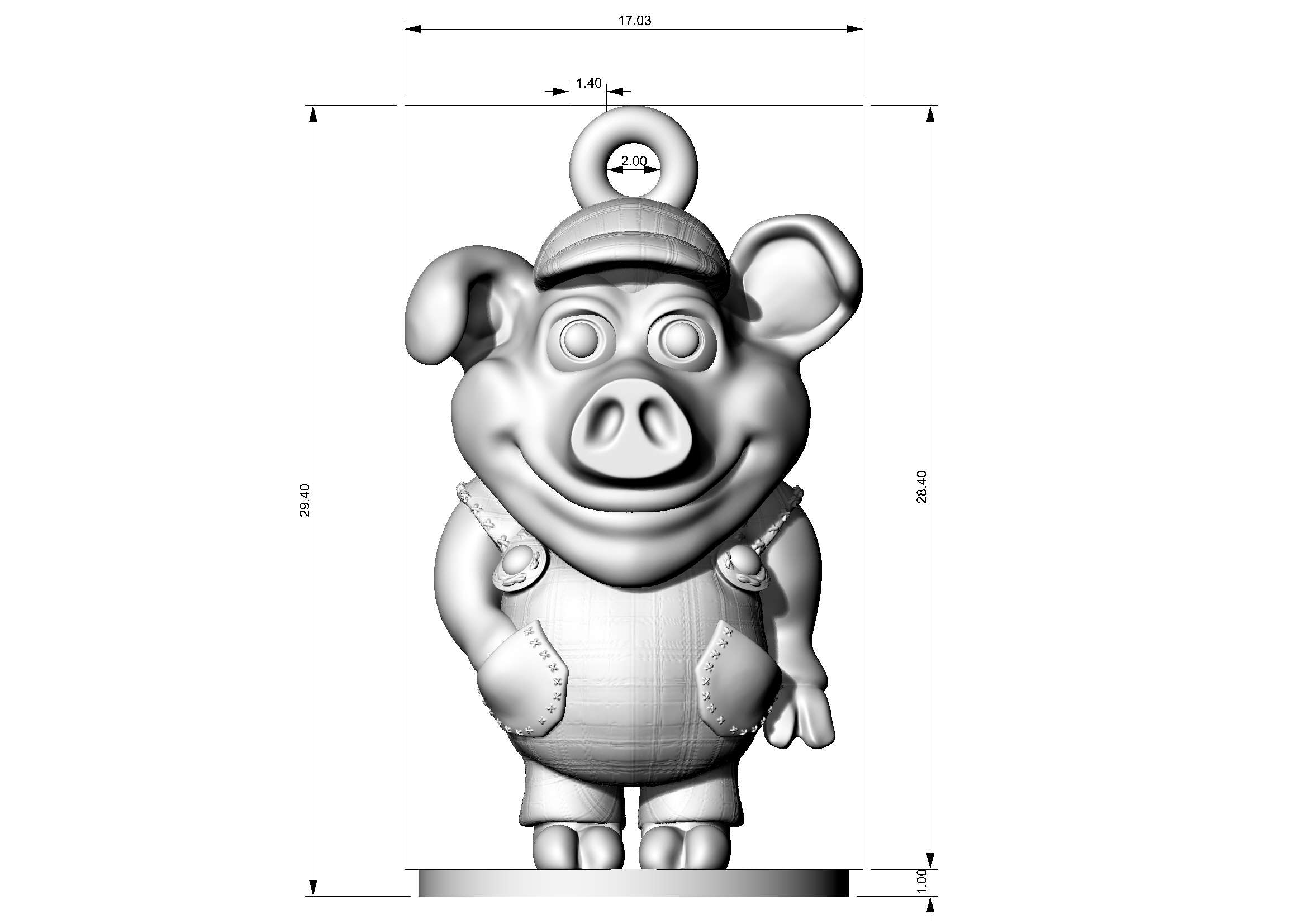 Diseño e impresión 3D de un cerdito