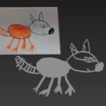 Modelado 3d de un gato a partir del dibujo de un niño