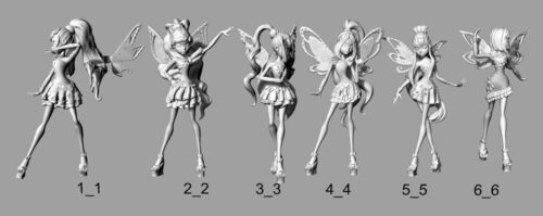 Figura impresa en 3D de un héroe del mundo de Winx|3D printing figurine of a hero from the world of Winx|3д печать фигурки героя из мира Winx